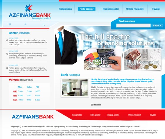 Websites: Дизайн Сайта банка